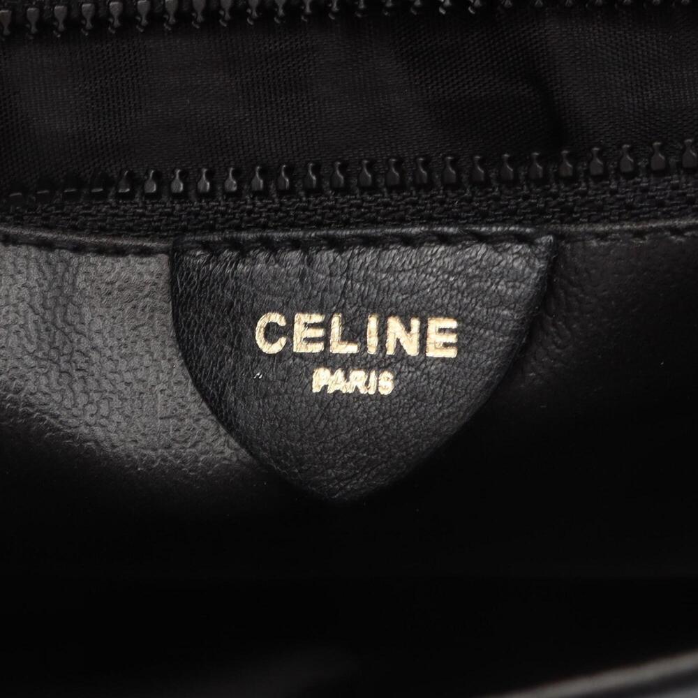 Celine CELINE Shoulder Bag Handbag Leather Women's Black/Brown - Picture 4 of 15